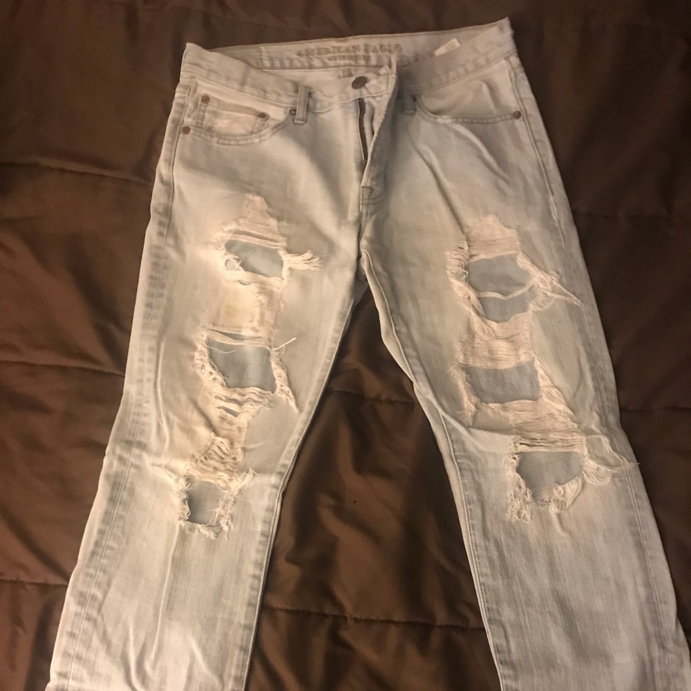 American Eagle Slim Straight Ripped Jeans